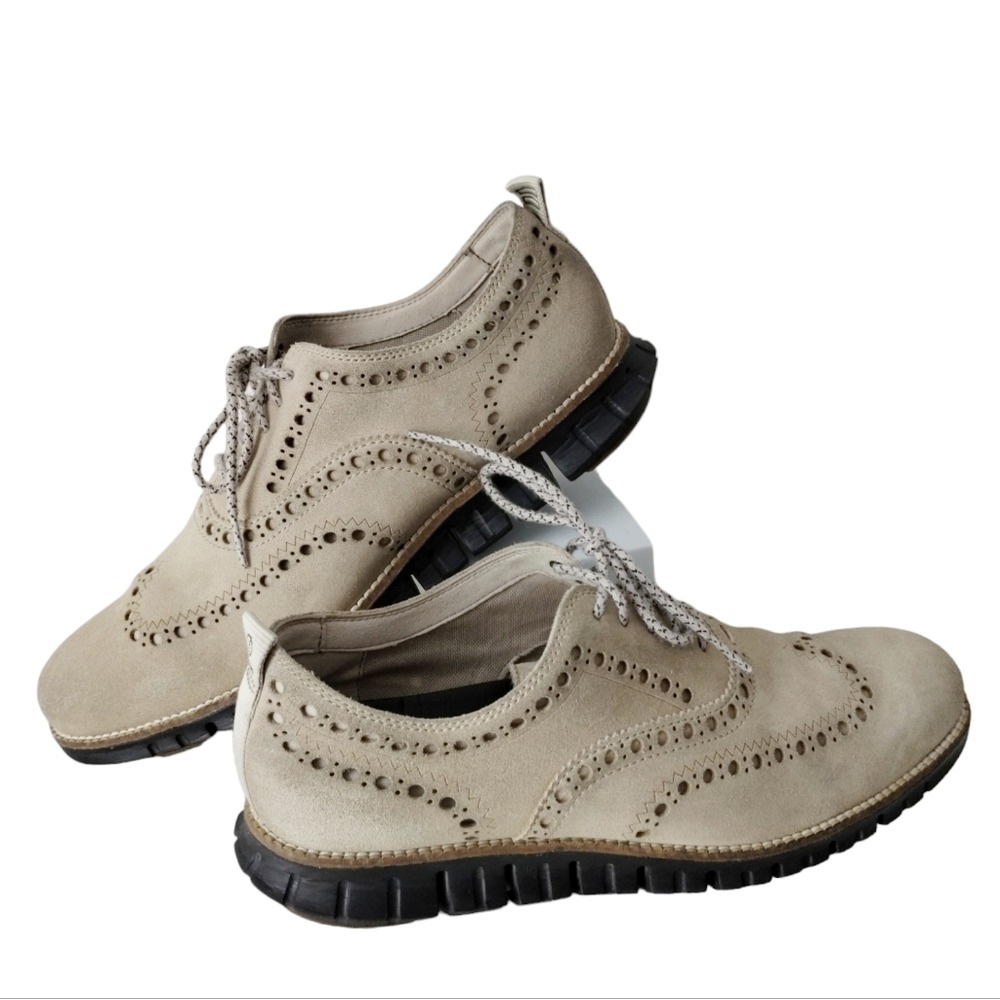 COLE HAAN ZERØGRAND Remastered Unlined Wingtip Oxford Men's size 8 Career Office